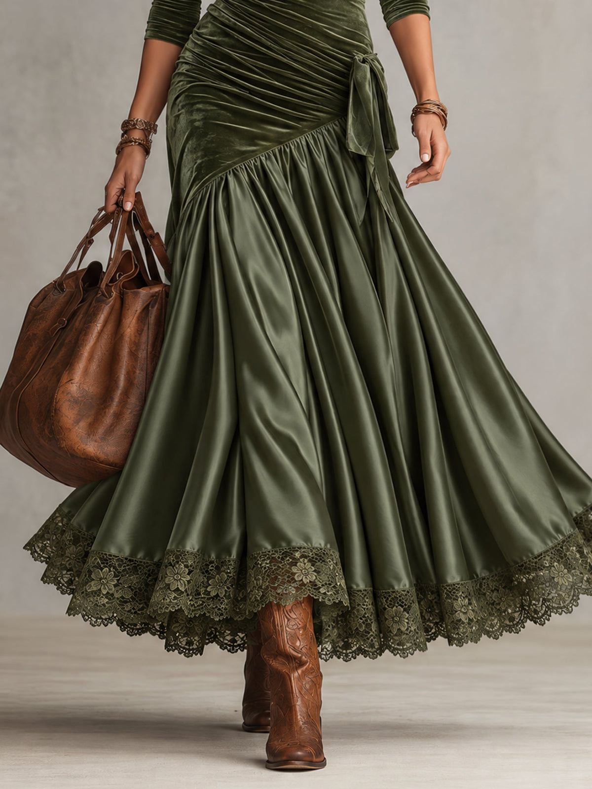 Amelie Rosier | Dominga — Vestido de Terciopelo y Satén