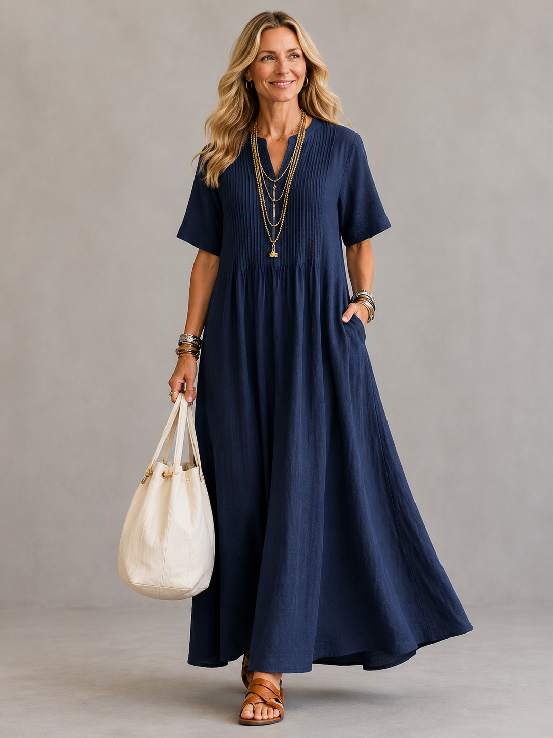 Nathalia™ | Vestito Plissettato