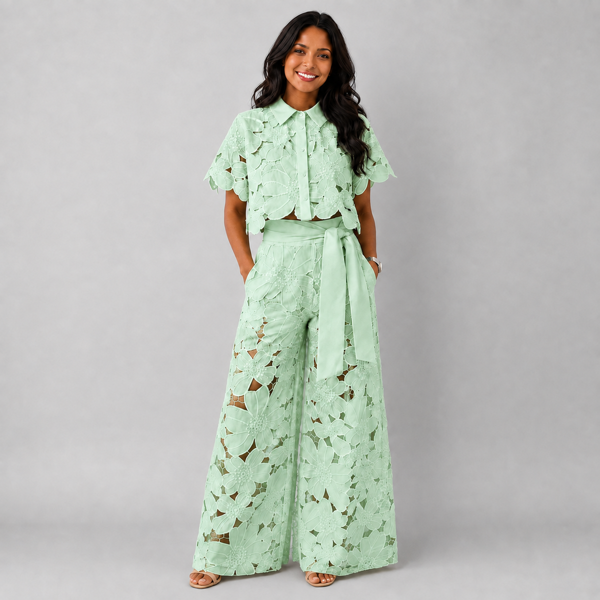Amelie Rosier | Isabel — Conjunto de Encaje de Dos Piezas