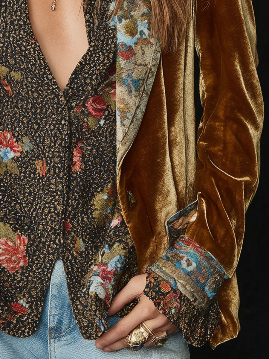 Amelie Rosier | Zeltzin — Blazer con Solapas Florales