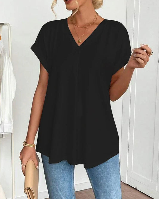 Amelie Rosier | Alejandra — Blusa Fluida de Manga Corta