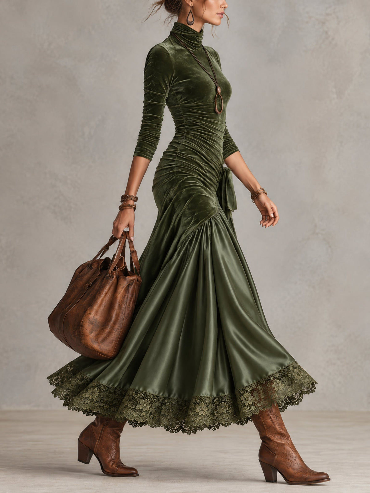 Amelie Rosier | Dominga — Vestido de Terciopelo y Satén