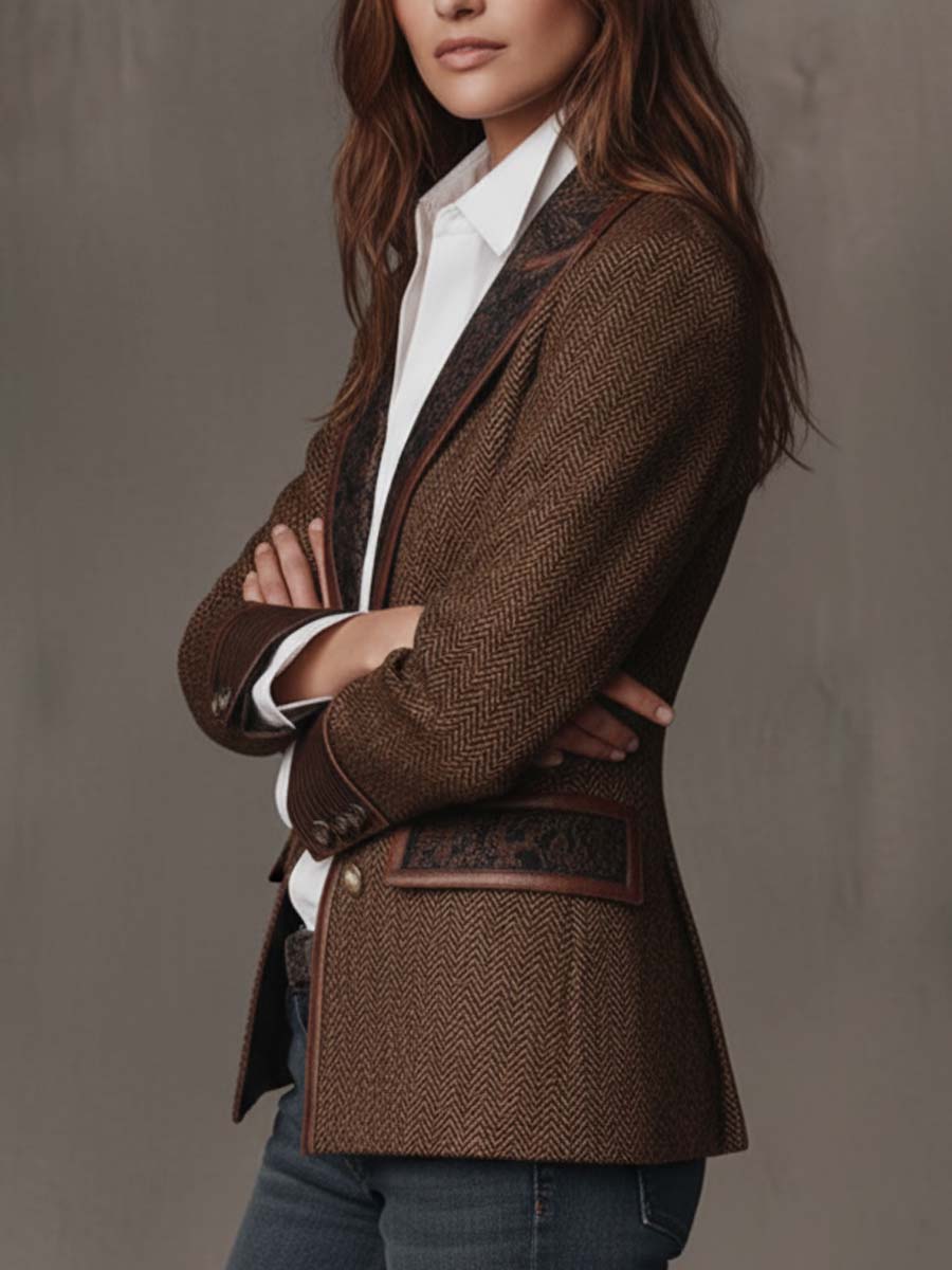 Amelie Rosier | Nayeli — Blazer con Detalles Estampados