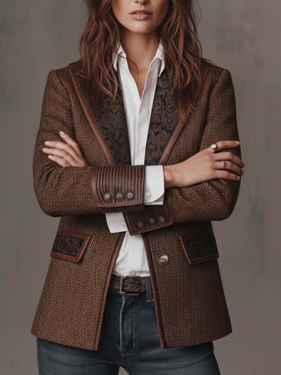 Amelie Rosier | Nayeli — Blazer con Detalles Estampados