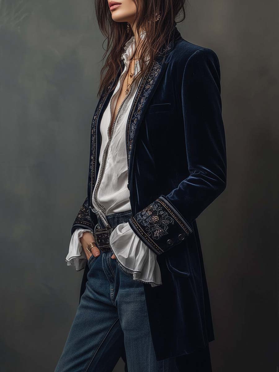 Amelie Rosier | Itzel — Chaqueta Larga con Bordados