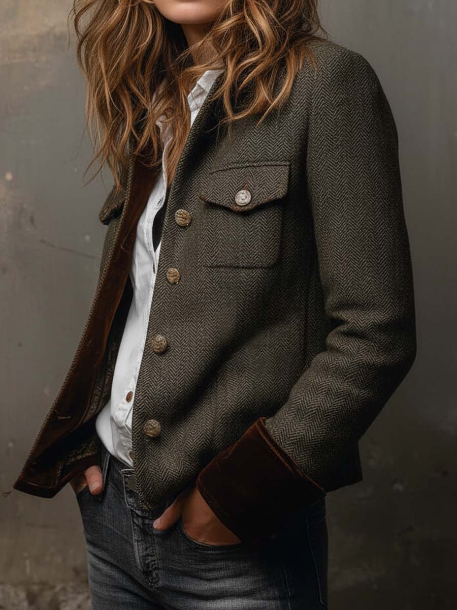 Amelie Rosier | Aracely — Blazer con Ribetes a Contraste