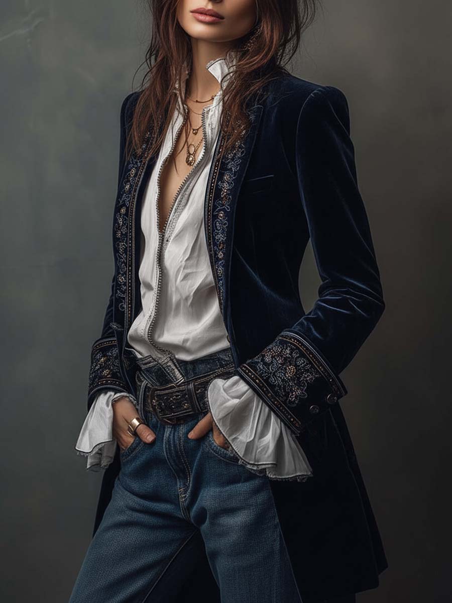 Amelie Rosier | Itzel — Chaqueta Larga con Bordados
