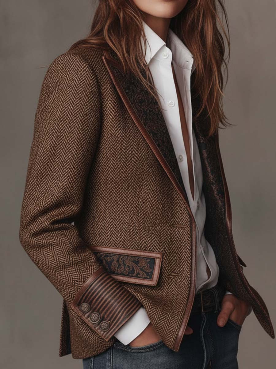 Amelie Rosier | Nayeli — Blazer con Detalles Estampados