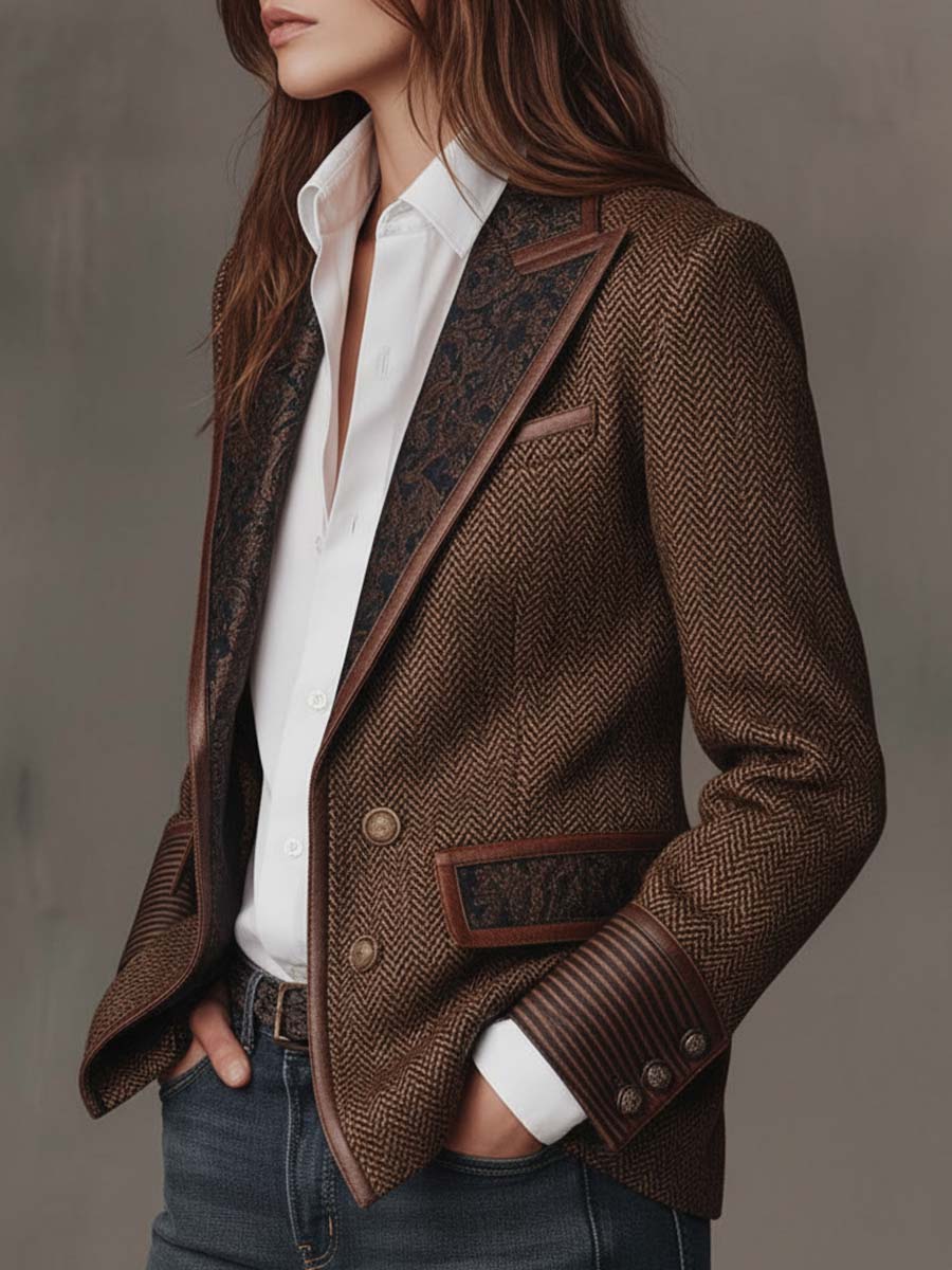 Amelie Rosier | Nayeli — Blazer con Detalles Estampados