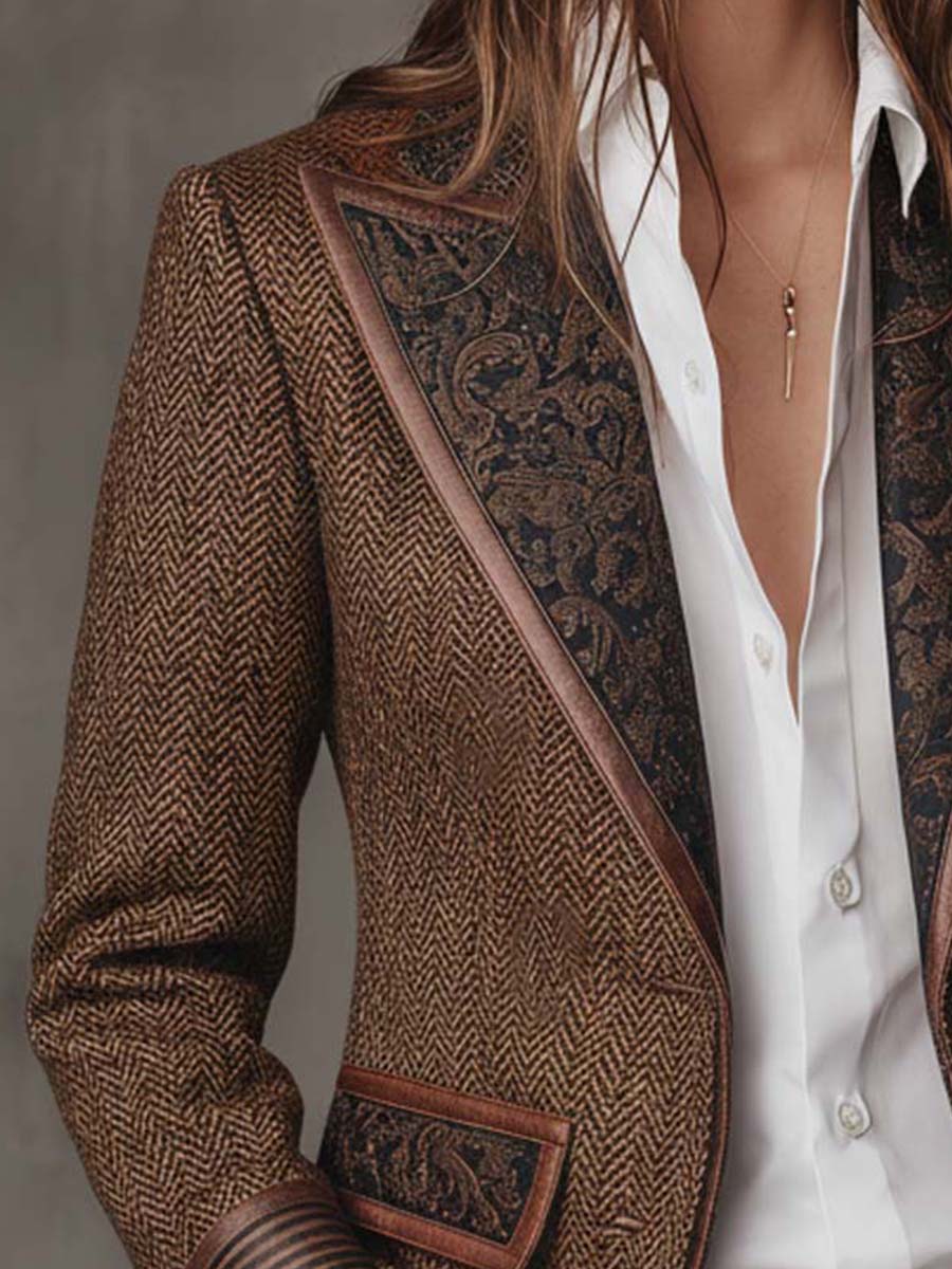 Amelie Rosier | Nayeli — Blazer con Detalles Estampados