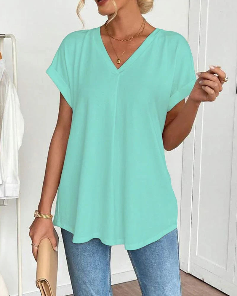 Amelie Rosier | Sofía — Blusa Fluida de Manga Corta