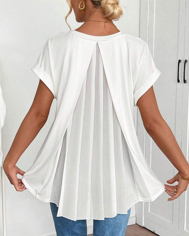 Amelie Rosier | Sofía — Blusa Fluida de Manga Corta