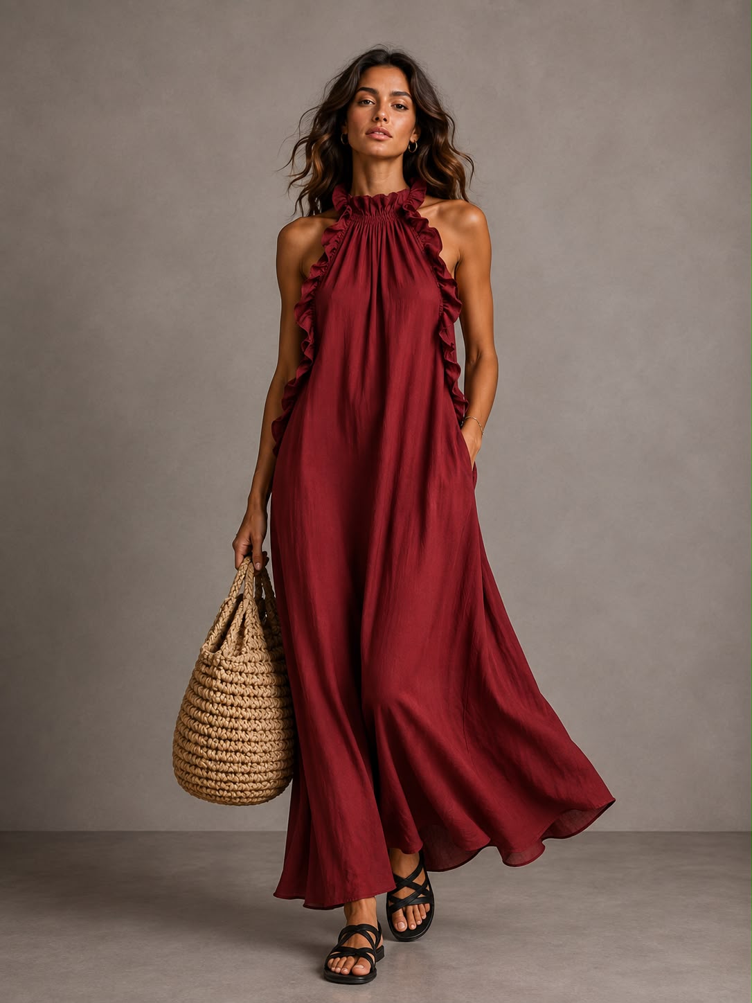 Amelie Rosier | Céline — Vestido Largo de Volantes