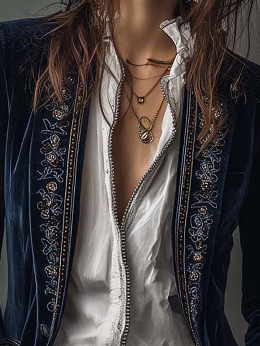 Amelie Rosier | Itzel — Chaqueta Larga con Bordados