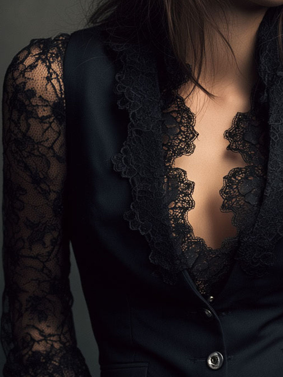Amelie Rosier | Citlali — Blazer con Mangas Transparentes