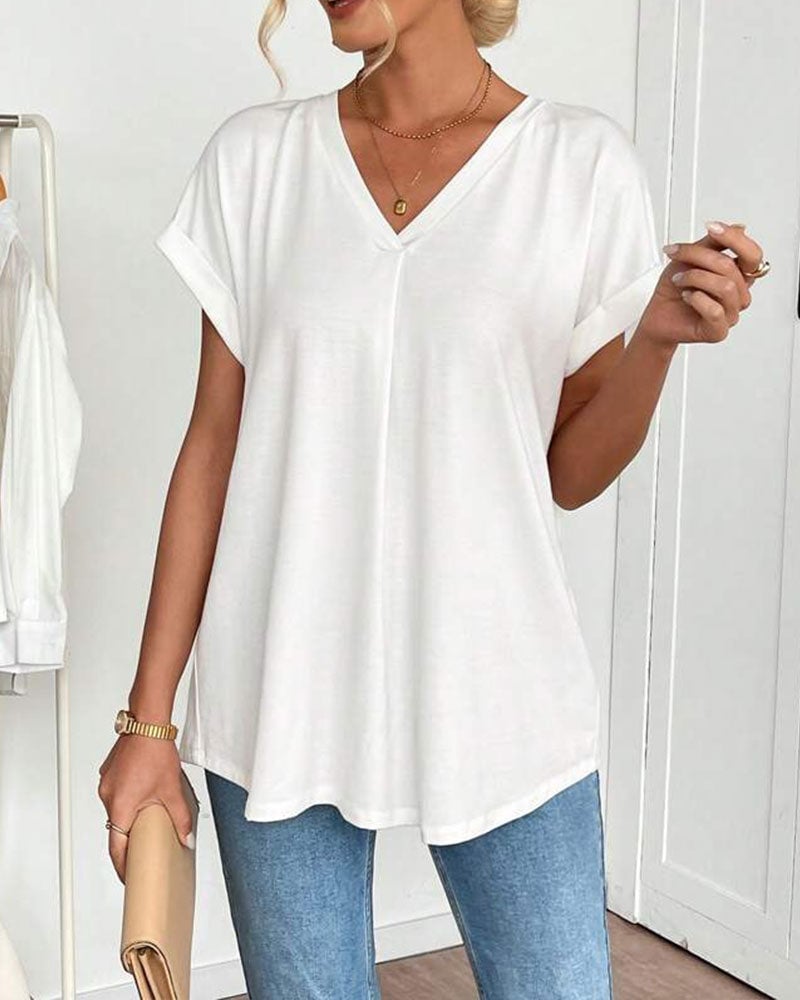 Amelie Rosier | Sofía — Blusa Fluida de Manga Corta