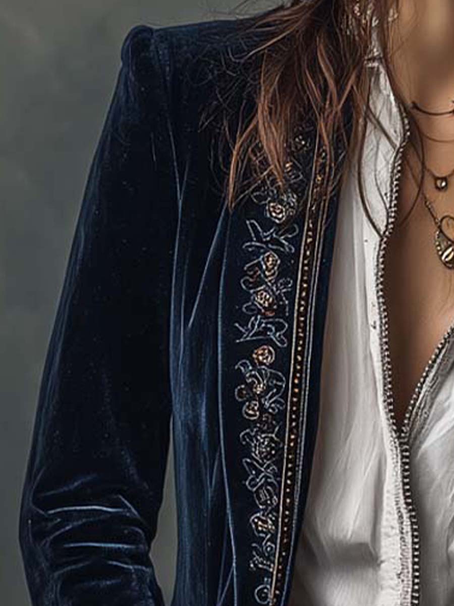 Amelie Rosier | Itzel — Chaqueta Larga con Bordados