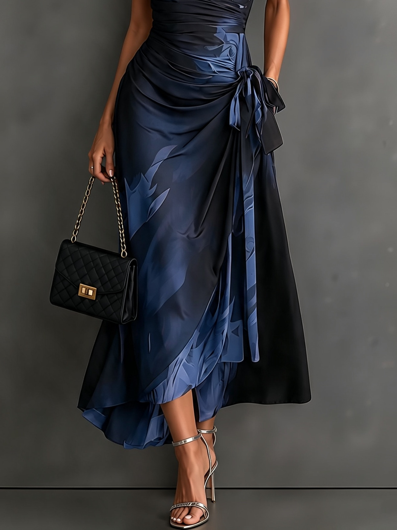 Amelie Rosier | Valeria — Vestido Cruzado Estampado Abstracto