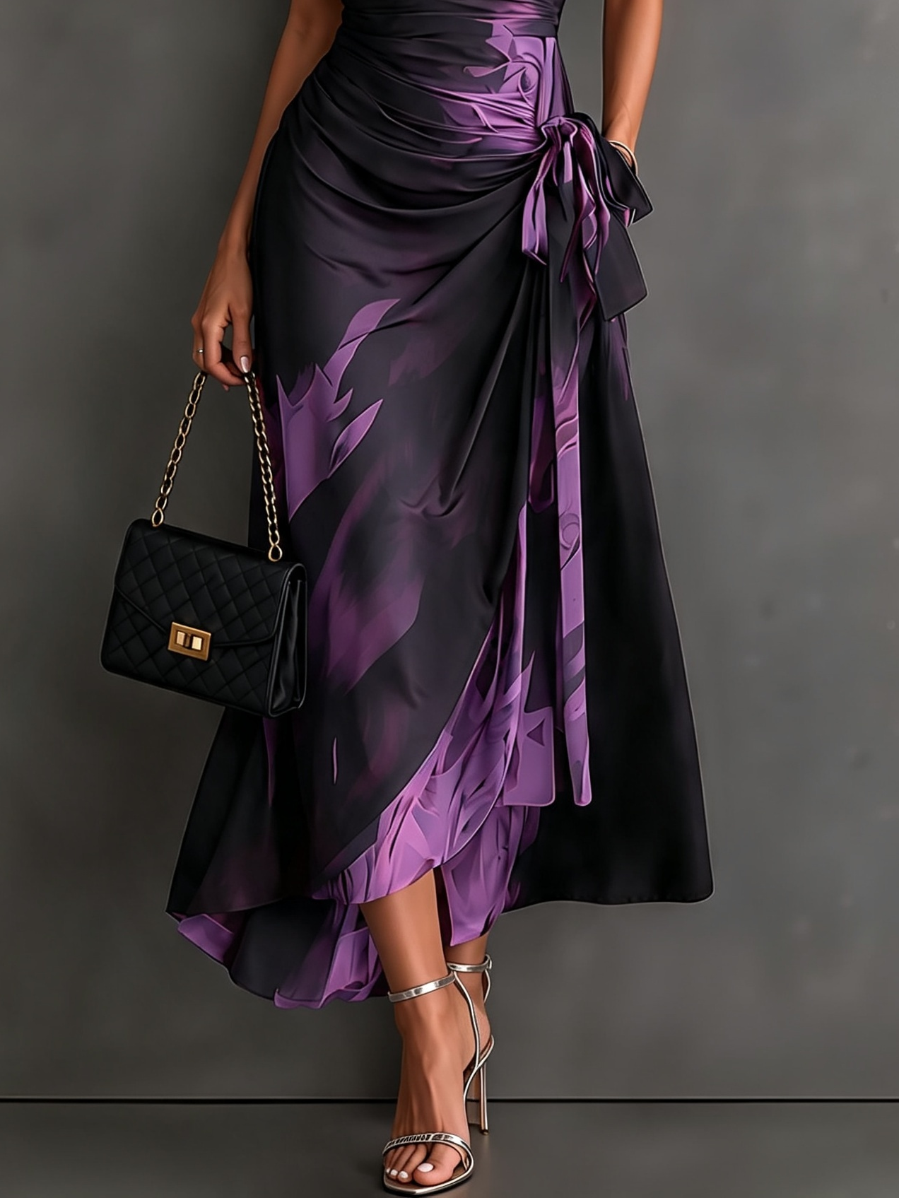Amelie Rosier | Valeria — Vestido Cruzado Estampado Abstracto