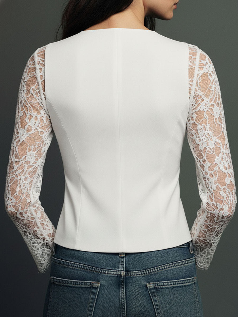 Amelie Rosier | Citlali — Blazer con Mangas Transparentes