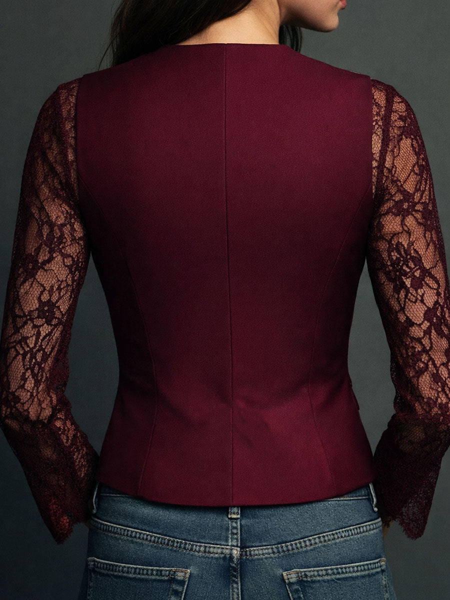 Amelie Rosier | Citlali — Blazer con Mangas Transparentes