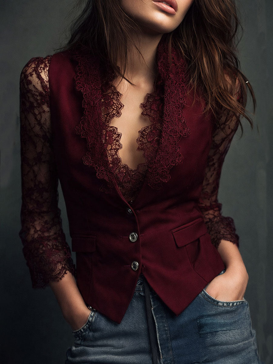 Amelie Rosier | Citlali — Blazer con Mangas Transparentes