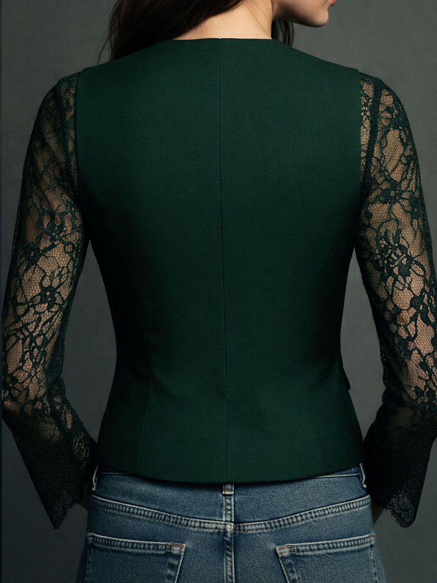 Amelie Rosier | Citlali — Blazer con Mangas Transparentes