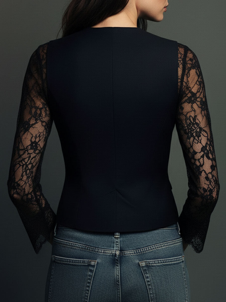 Amelie Rosier | Citlali — Blazer con Mangas Transparentes