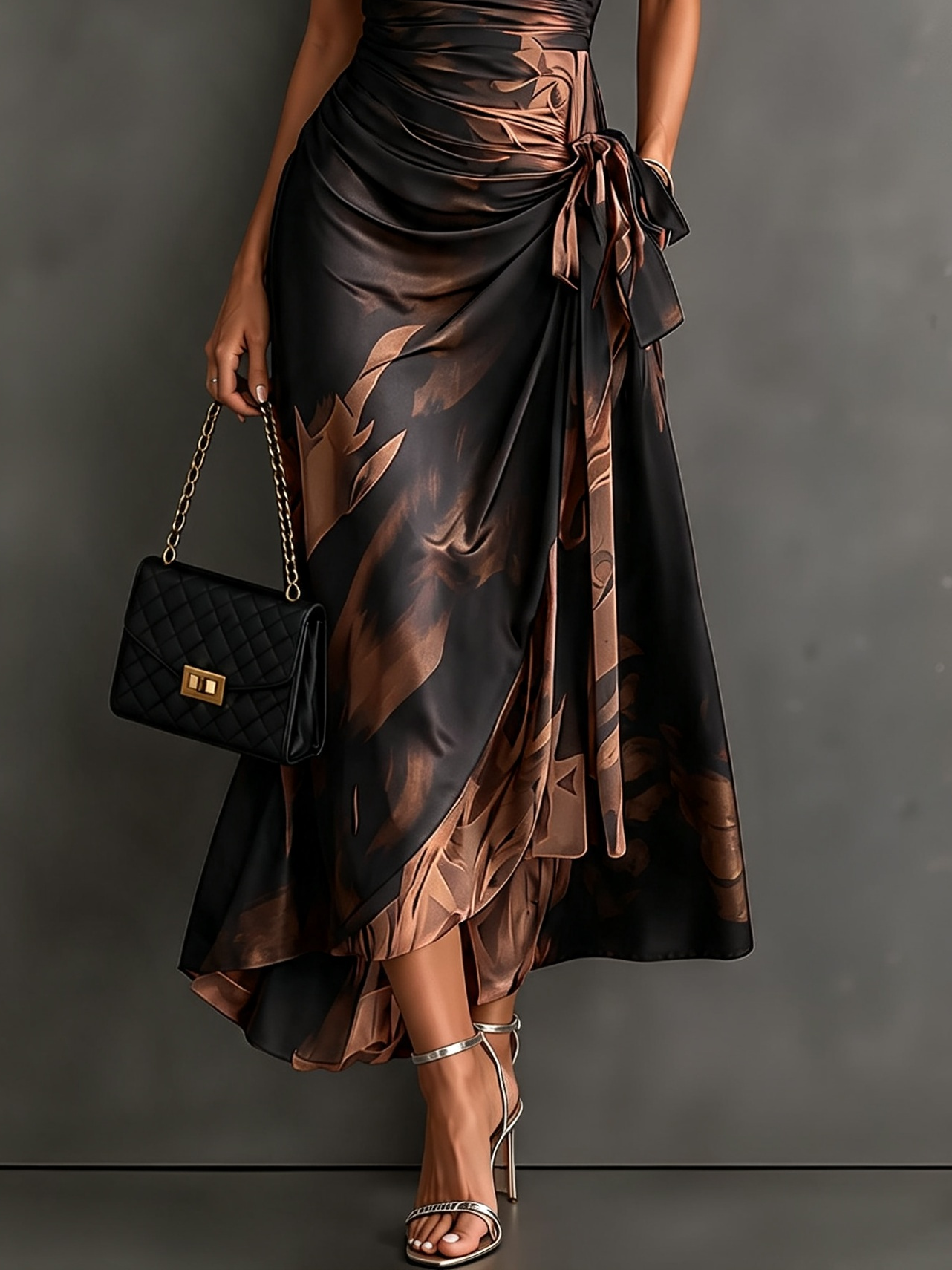 Amelie Rosier | Valeria — Vestido Cruzado Estampado Abstracto