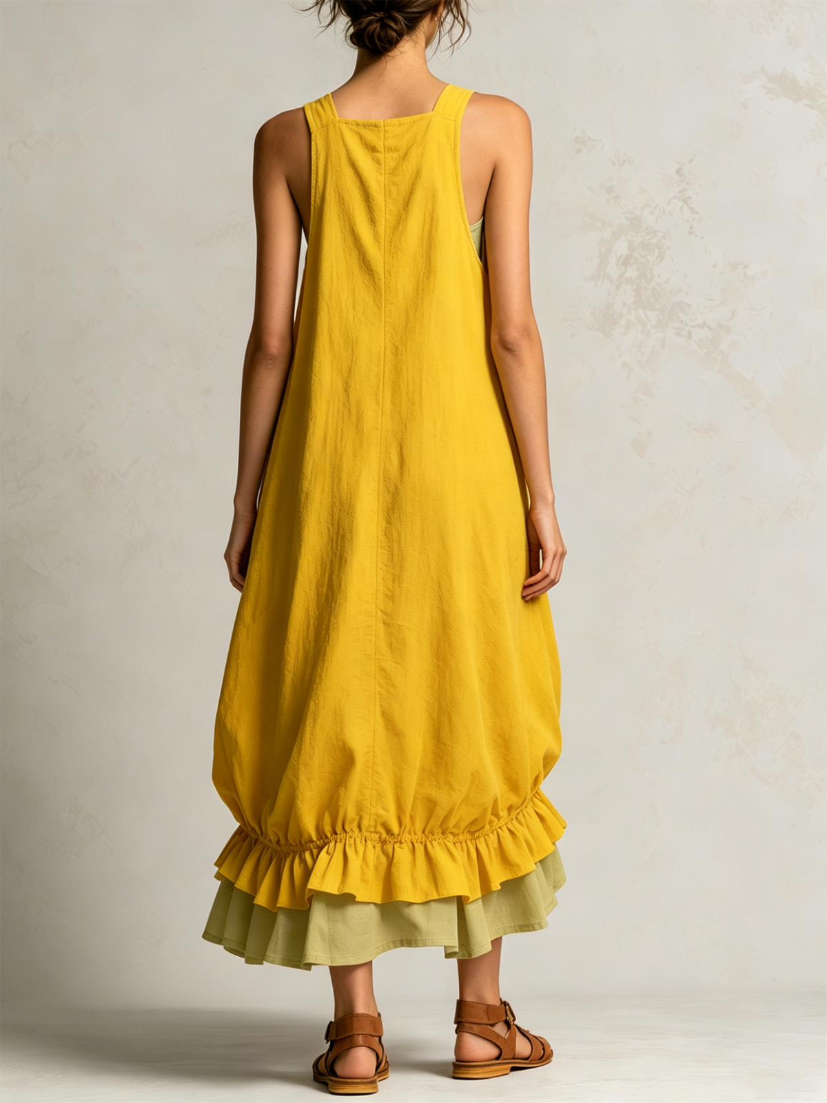 Amelie Rosier | Estela — Vestido Midi con Olanes