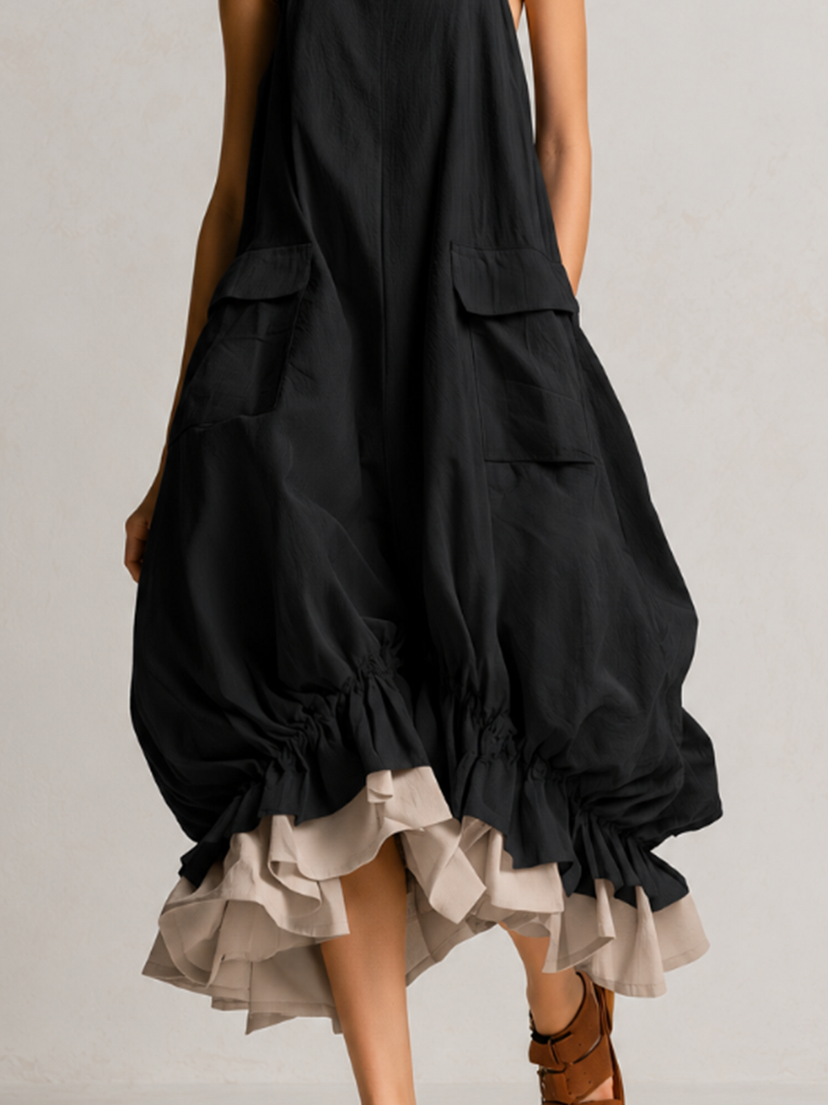 Amelie Rosier | Estela — Vestido Midi con Olanes