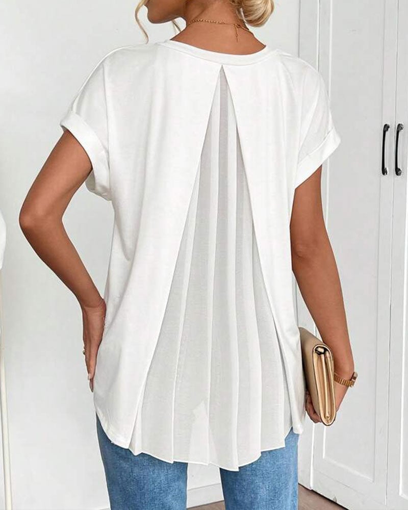 Amelie Rosier | Sofía — Blusa Fluida de Manga Corta