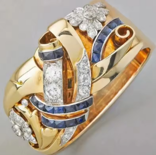 Camille | Anillo Solitario Circonita en Tono Dorado