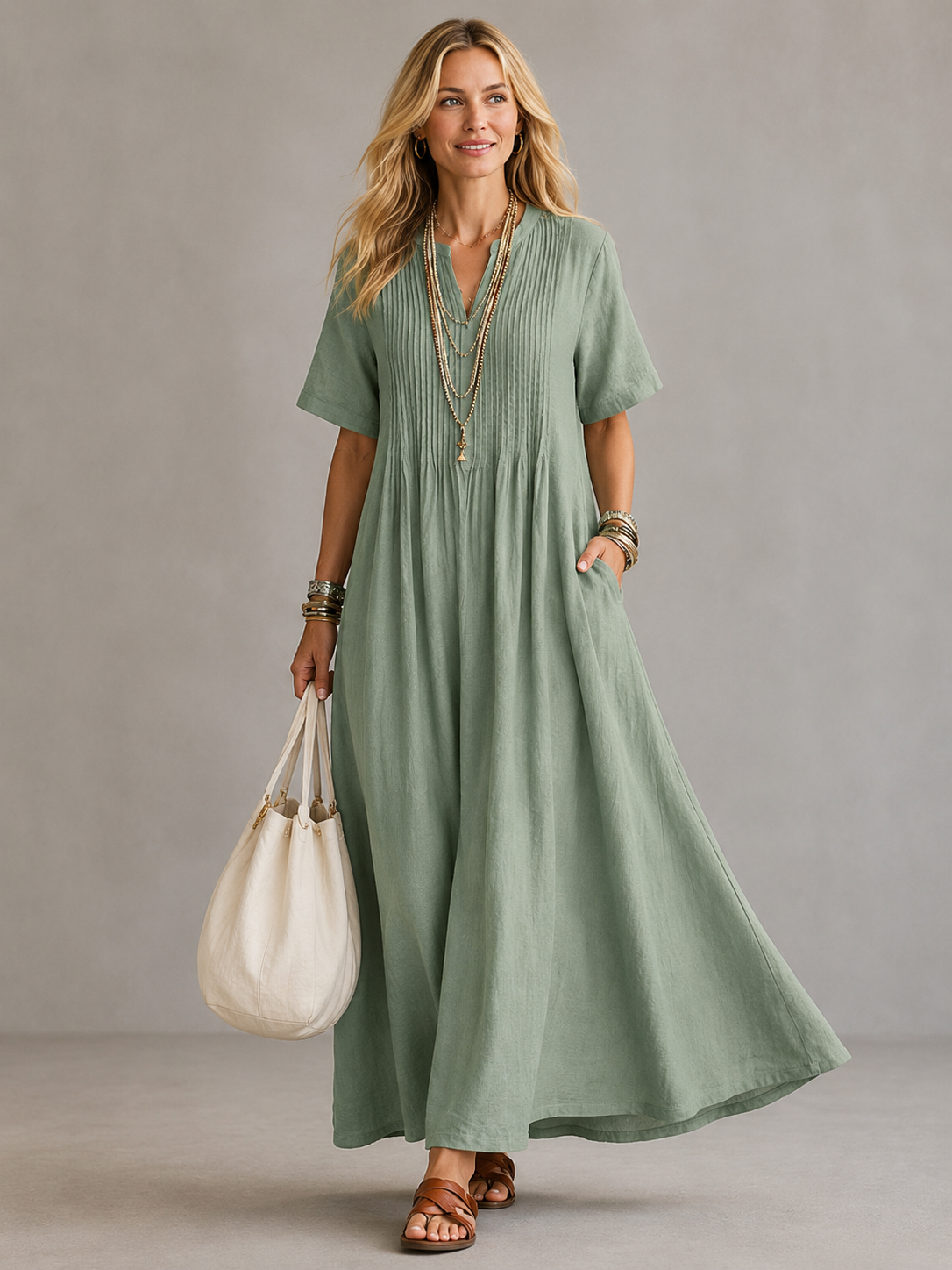 Nathalia™ | Vestito Plissettato
