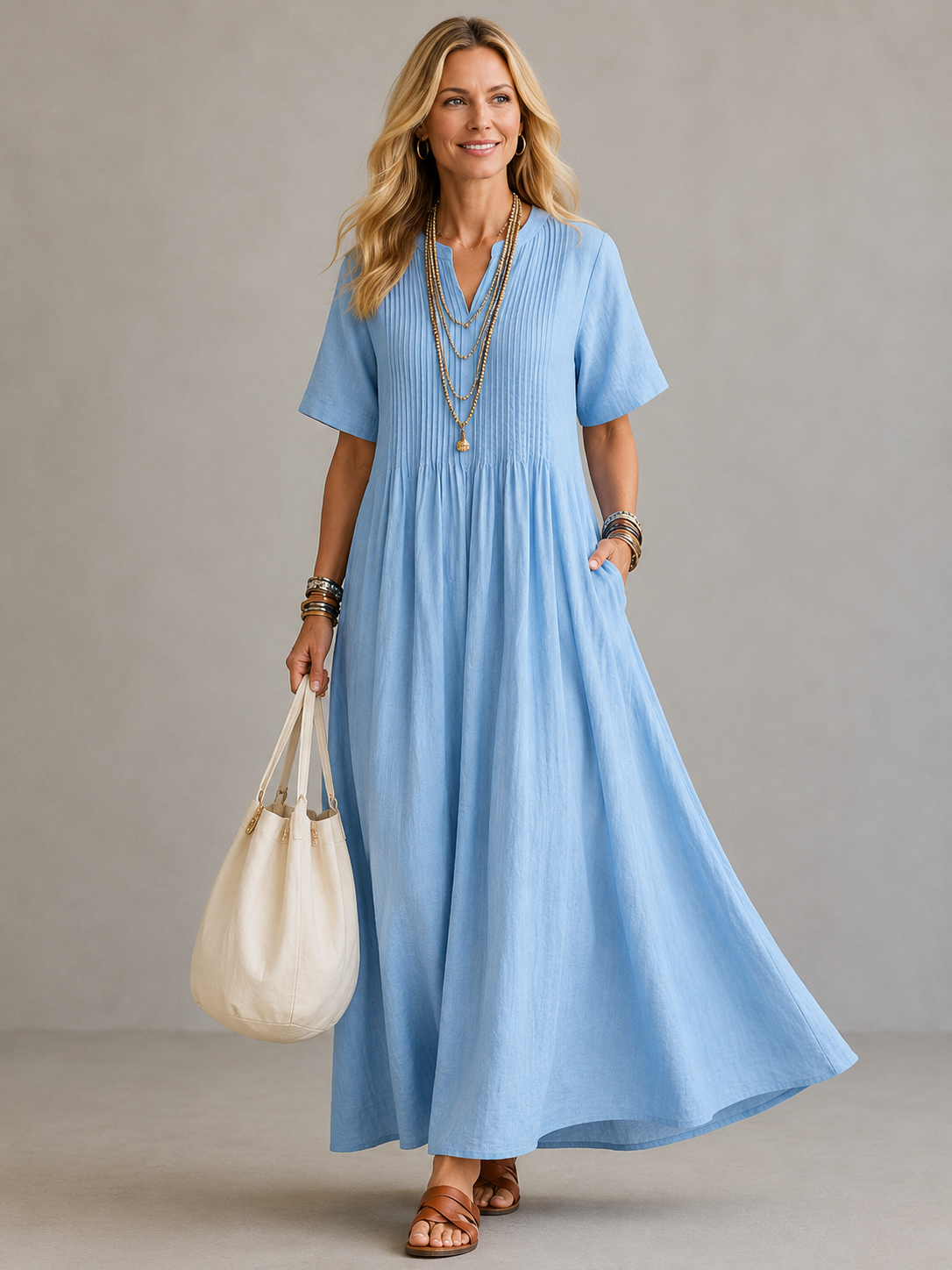 Nathalia™ | Vestito Plissettato
