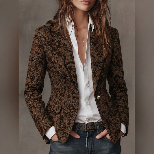 Amelie Rosier | Yesenia — Blazer Entallado con Motivos