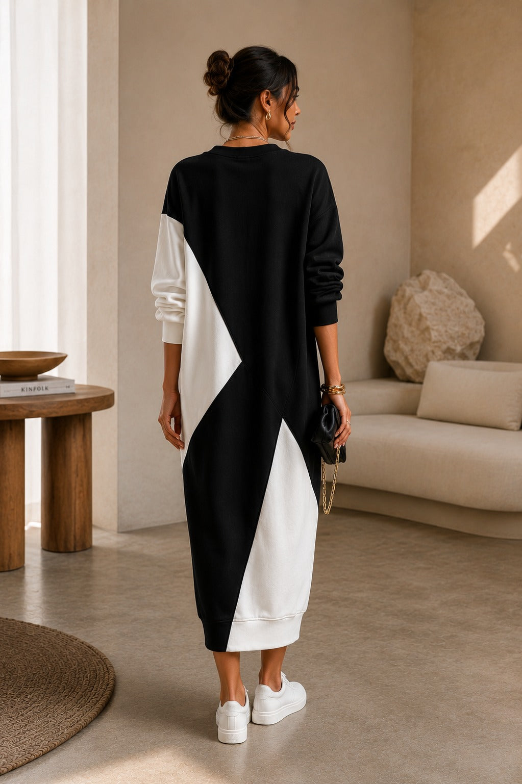 Amelie Rosier | Camille — Vestido Midi Bicolor