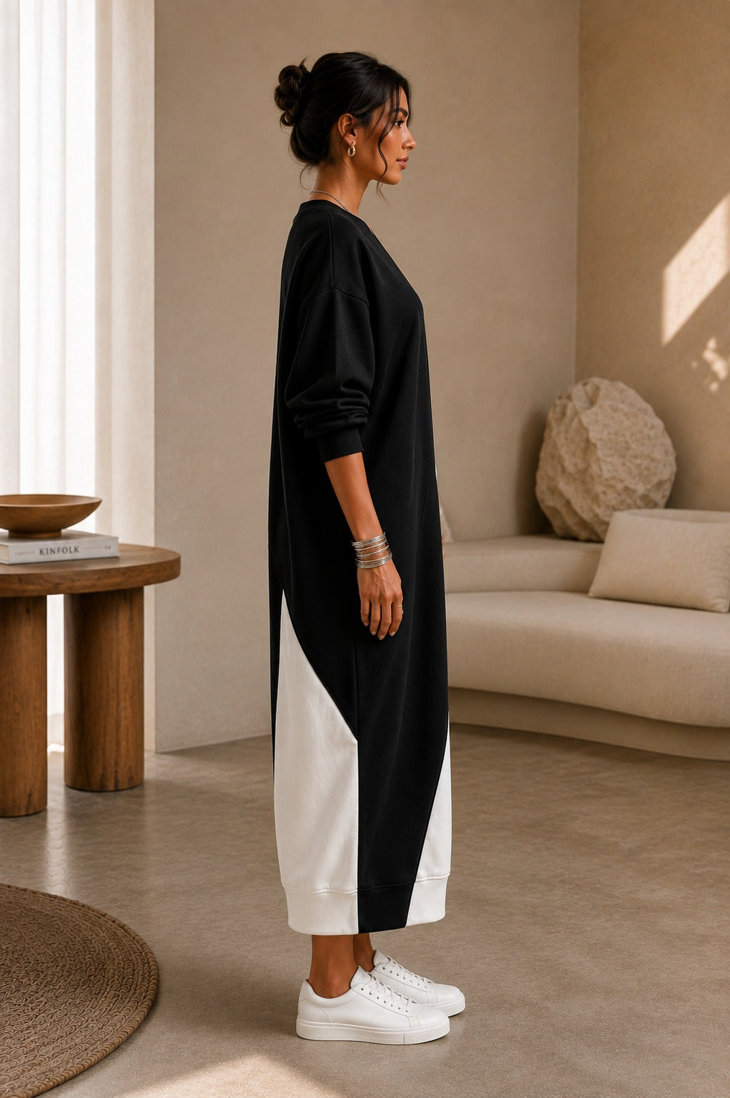 Amelie Rosier | Camille — Vestido Midi Bicolor
