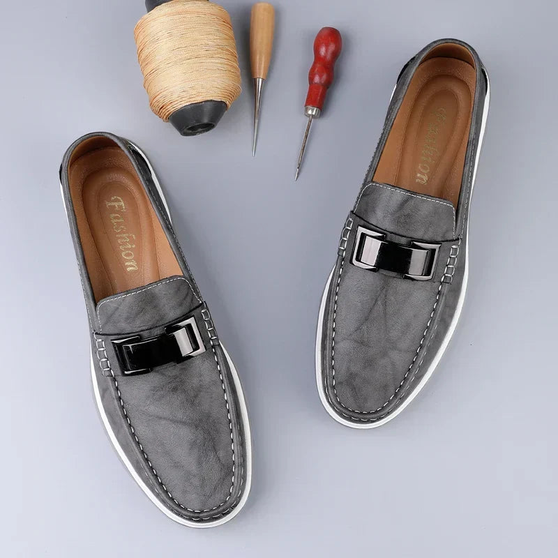 Amelie Rosier | Ruco — Mocasines de Piel con Detalle Metálico