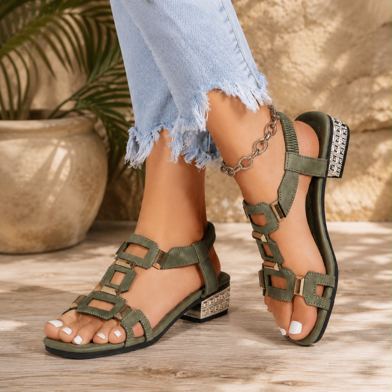 Amelie Rosier | Margaux — Sandalias de Tacón Comfort