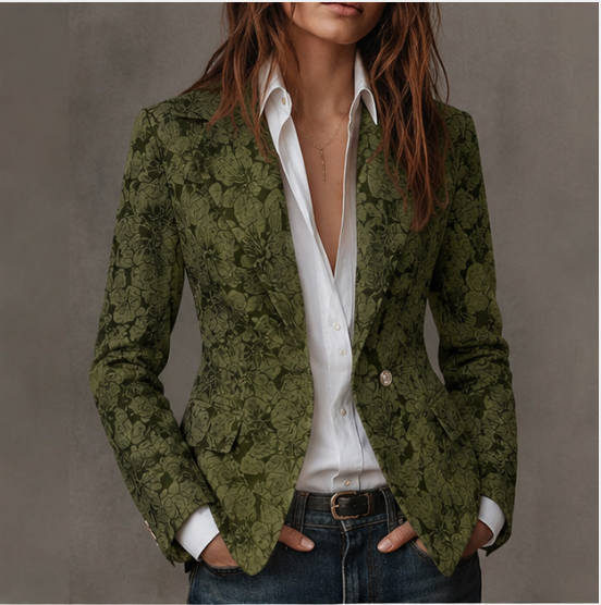 Amelie Rosier | Yesenia — Blazer Entallado con Motivos