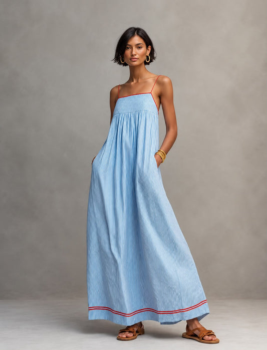 Amelie Rosier | Marguerite — Vestido Maxi de Rayas