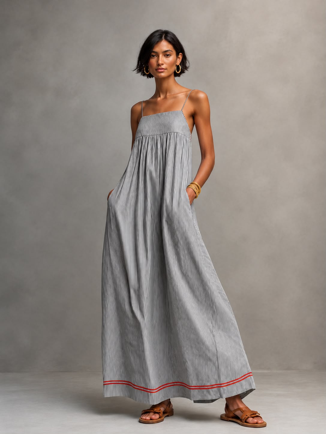 Amelie Rosier | Marguerite — Vestido Maxi de Rayas