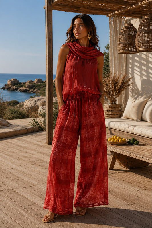 Amelie Rosier | Riviera — Conjunto de Lino de Dos Piezas