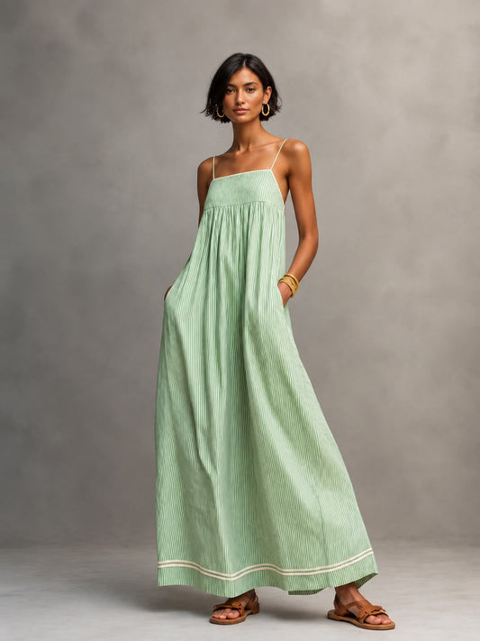 Amelie Rosier | Marguerite — Vestido Maxi de Rayas