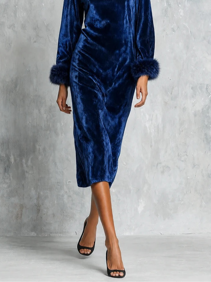 Amelie Rosier | Lourdes — Vestido Midi de Terciopelo