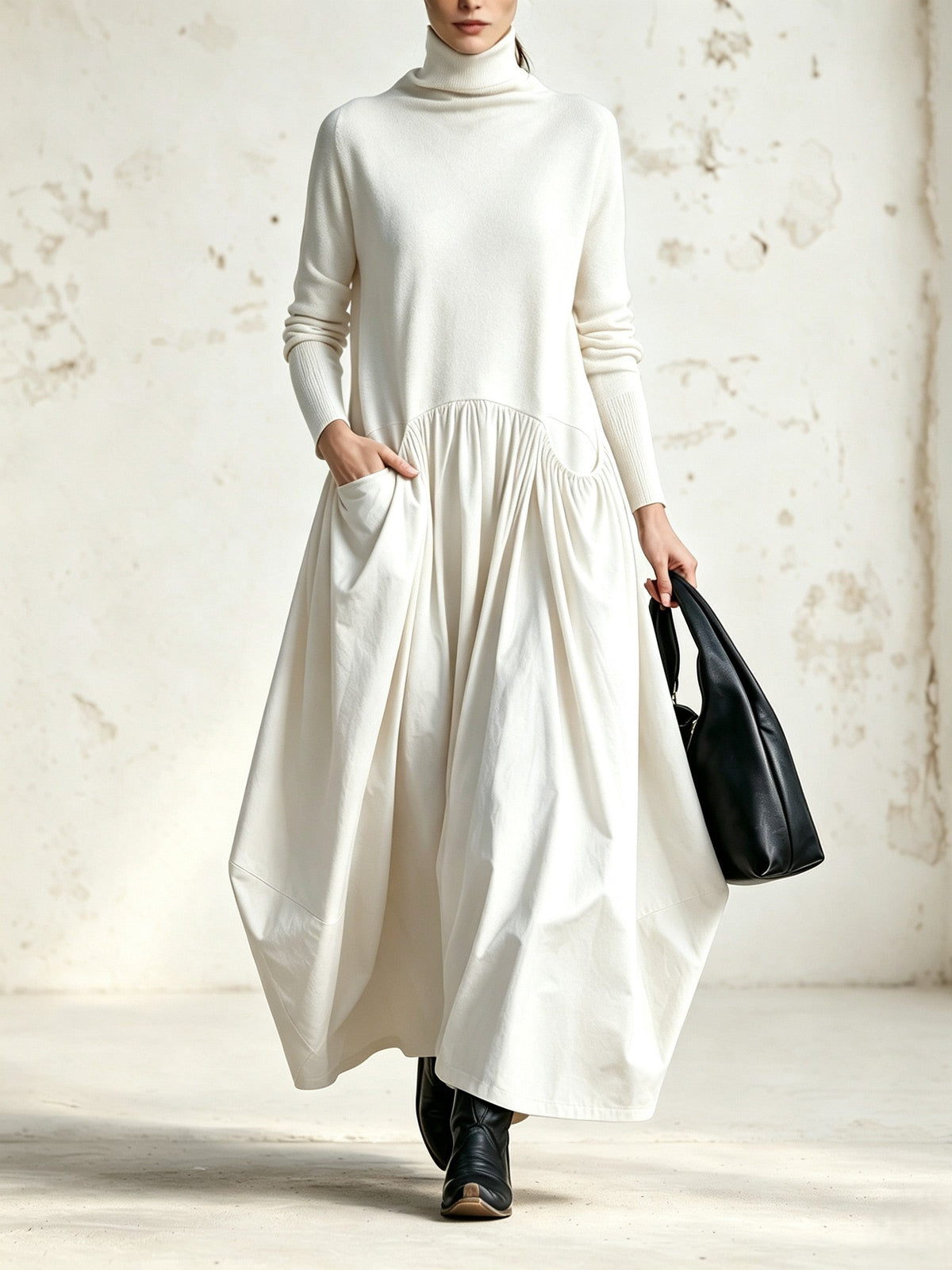 Amelie Rosier | Virginia — Vestido con Cuello Alto