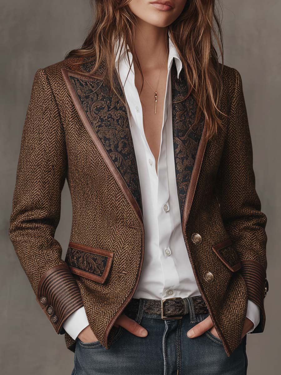 Amelie Rosier | Nayeli — Blazer con Detalles Estampados
