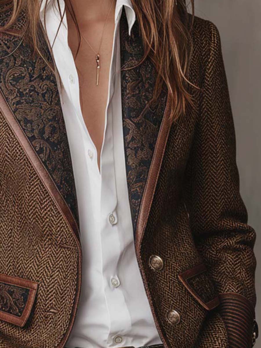 Amelie Rosier | Nayeli — Blazer con Detalles Estampados