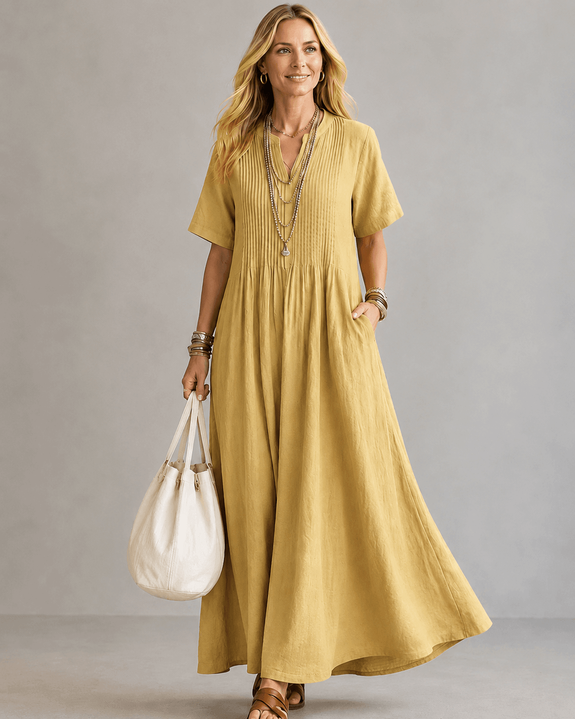 Nathalia™ | Vestito Plissettato